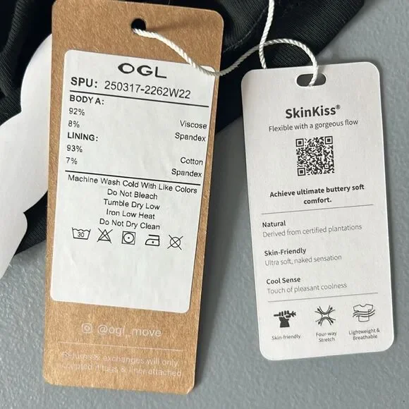 NWT OGL Eco-SkinKiss® Airy Square Neck Side Ruched Brami Tank - Black Size L - Picture 5 of 10